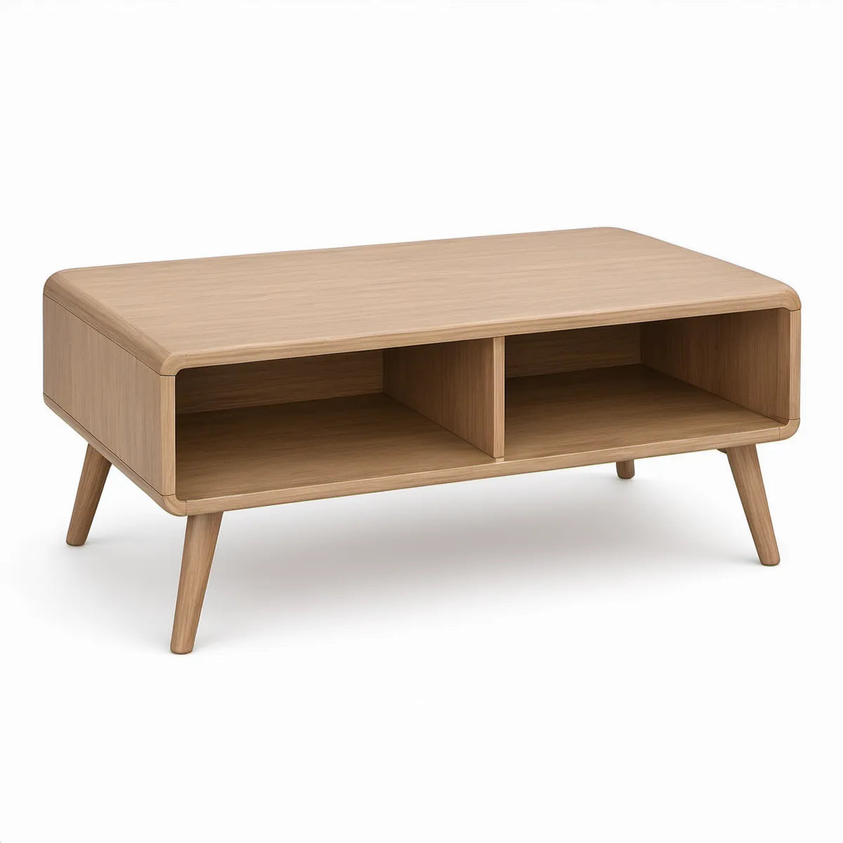 Konferenční stolek s otevřeným úložným prostorem 100 × 50 × 45 cm, přírodní dub